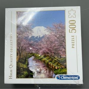 Clementoni puzzle 500 piece cherry blossom mt Fuji Japan